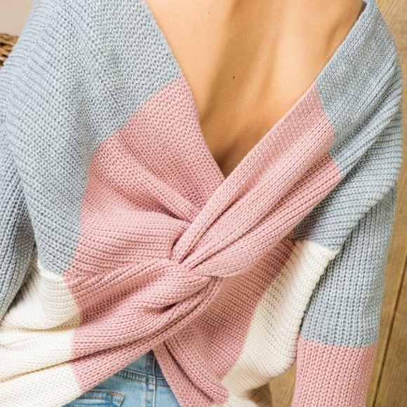 Twisted Back Sweater - Picture 1 of 7